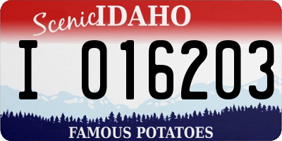 ID license plate I016203