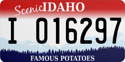 ID license plate I016297