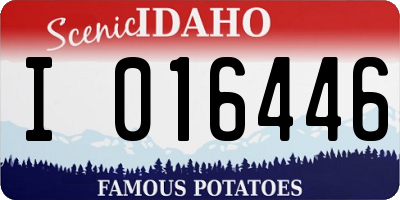 ID license plate I016446