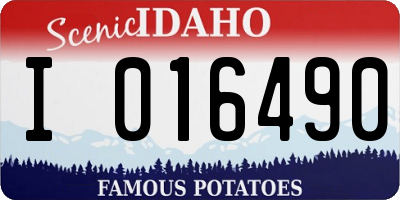 ID license plate I016490