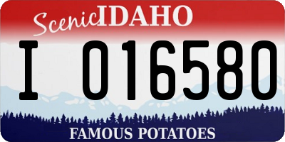 ID license plate I016580