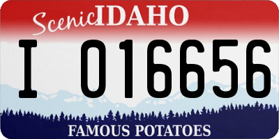 ID license plate I016656