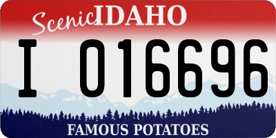 ID license plate I016696