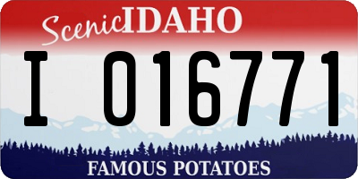 ID license plate I016771