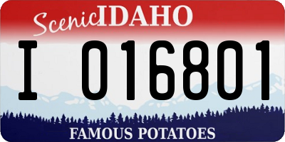 ID license plate I016801