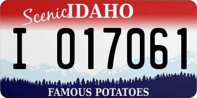 ID license plate I017061