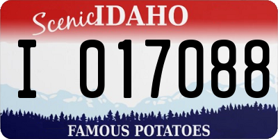 ID license plate I017088