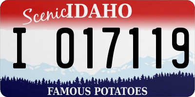 ID license plate I017119
