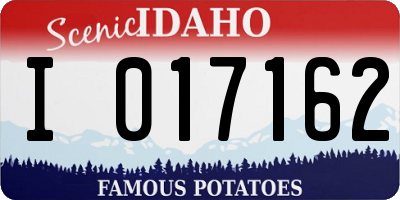 ID license plate I017162