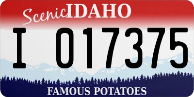 ID license plate I017375