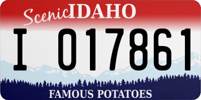 ID license plate I017861