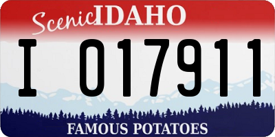 ID license plate I017911