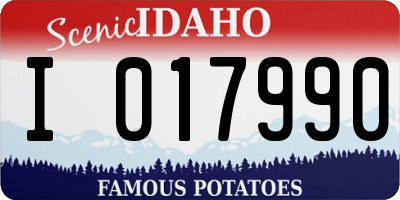 ID license plate I017990