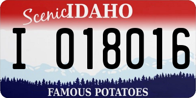 ID license plate I018016
