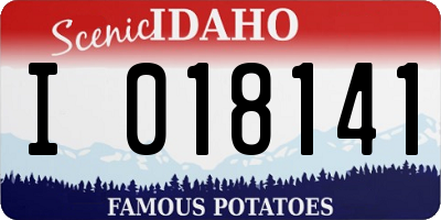 ID license plate I018141
