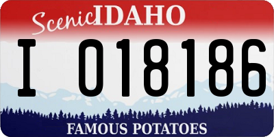 ID license plate I018186