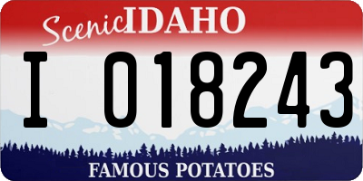 ID license plate I018243