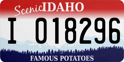 ID license plate I018296