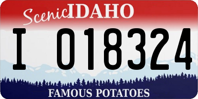 ID license plate I018324