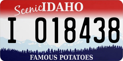 ID license plate I018438