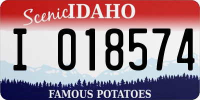 ID license plate I018574
