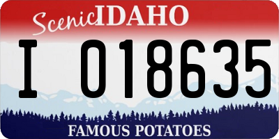 ID license plate I018635