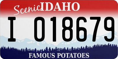 ID license plate I018679