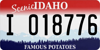 ID license plate I018776