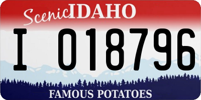 ID license plate I018796