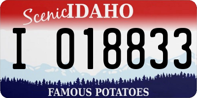 ID license plate I018833