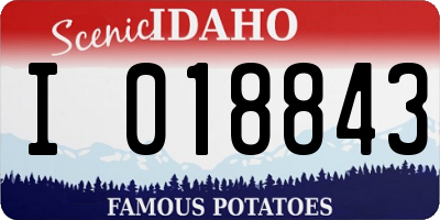 ID license plate I018843