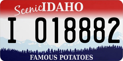 ID license plate I018882