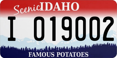 ID license plate I019002
