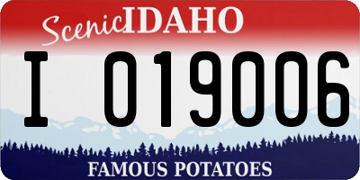 ID license plate I019006