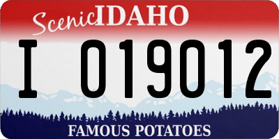 ID license plate I019012