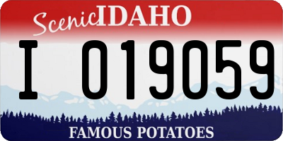 ID license plate I019059
