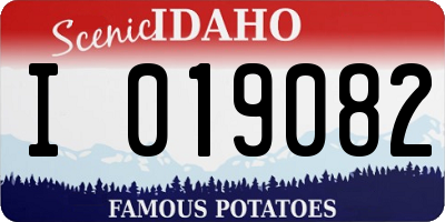 ID license plate I019082
