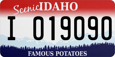 ID license plate I019090