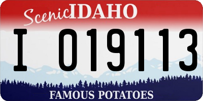 ID license plate I019113