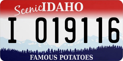 ID license plate I019116