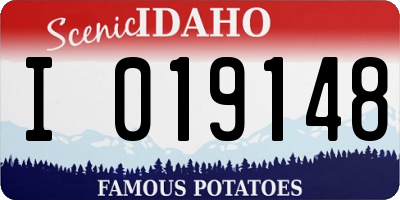 ID license plate I019148