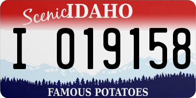 ID license plate I019158
