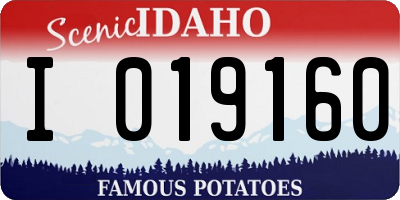 ID license plate I019160