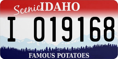 ID license plate I019168