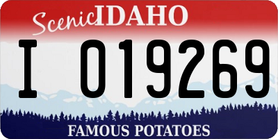 ID license plate I019269