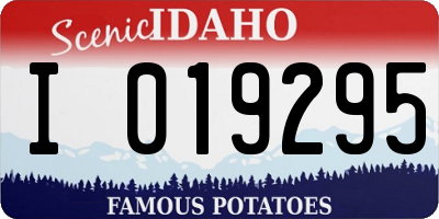 ID license plate I019295