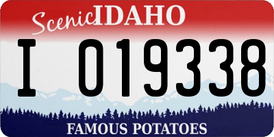 ID license plate I019338