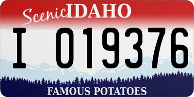 ID license plate I019376