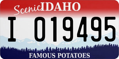 ID license plate I019495