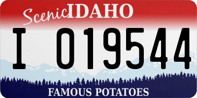 ID license plate I019544